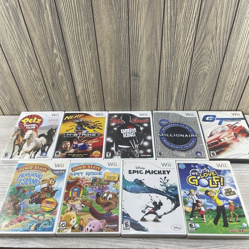 Nintendo Wii Games, Lot Of 9 Games. All Tested Working